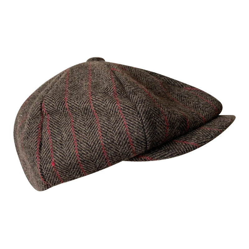 Men's cap 2021 New Men's Newsboy Hats Vintage Herringbone Octagon Cap Women Berets Gatsby Flat Hat BLM73