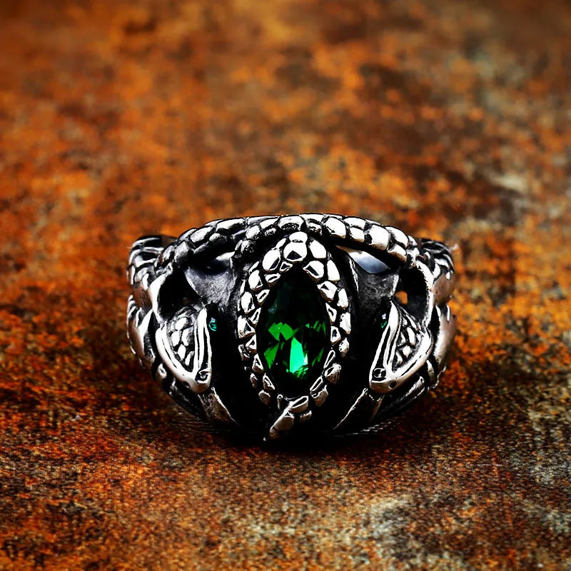 BEIER High Quality Aragorn II Barahir Snake Stainless Steel Men Ring Jewelry BR8-599