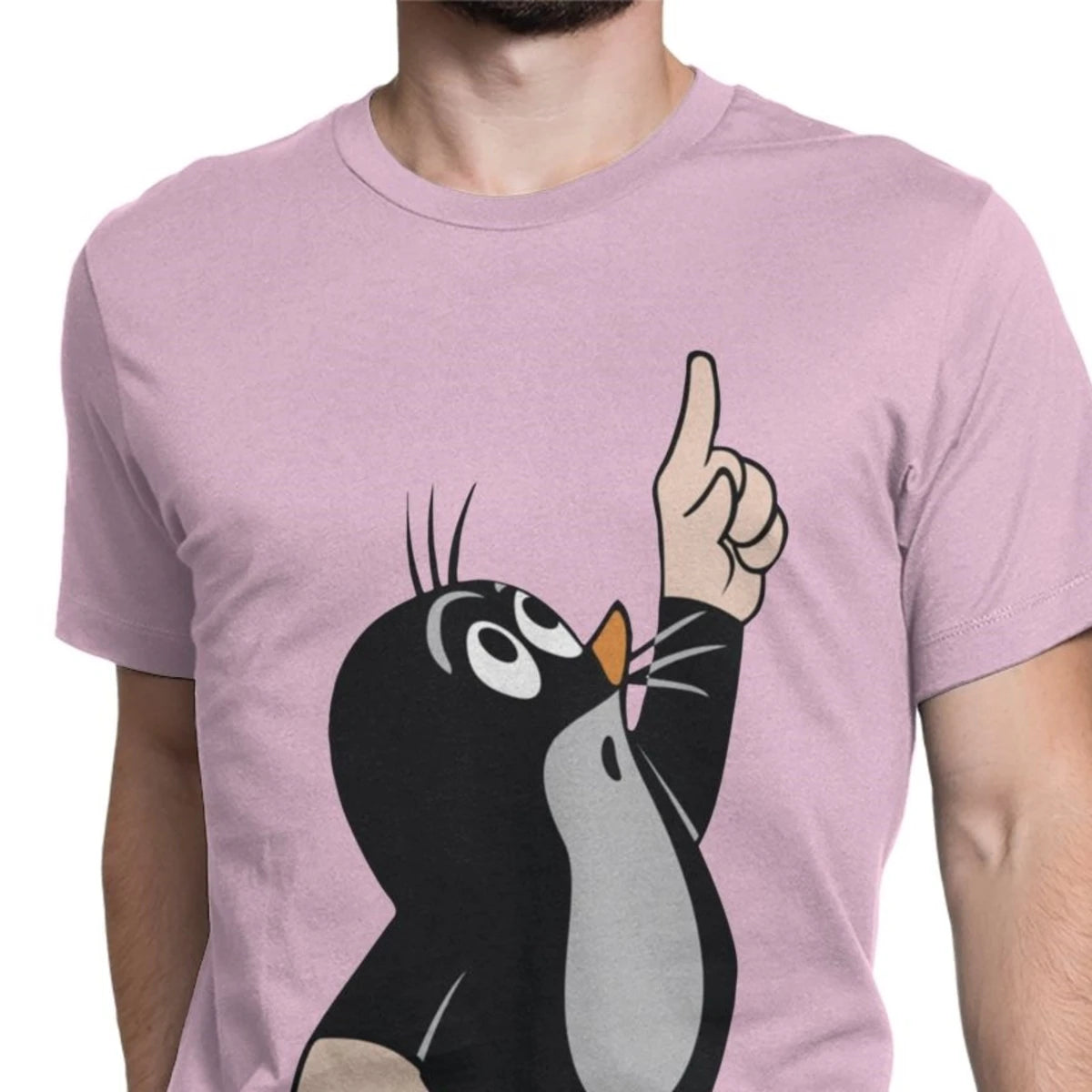 Men's T-Shirts Mole Pointing Funny Tshirt Camisas Hombre 3D Printed Krtek Little Maulwurf Cute Graphic T Shirts Men Best Gift