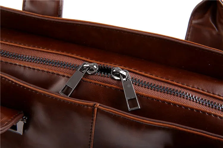 Laptop Briefcases for Men Bags Business Messenger Bag Vintage Crazy Horse Artificial Leather Handbag Casual Shoulder Bags Man