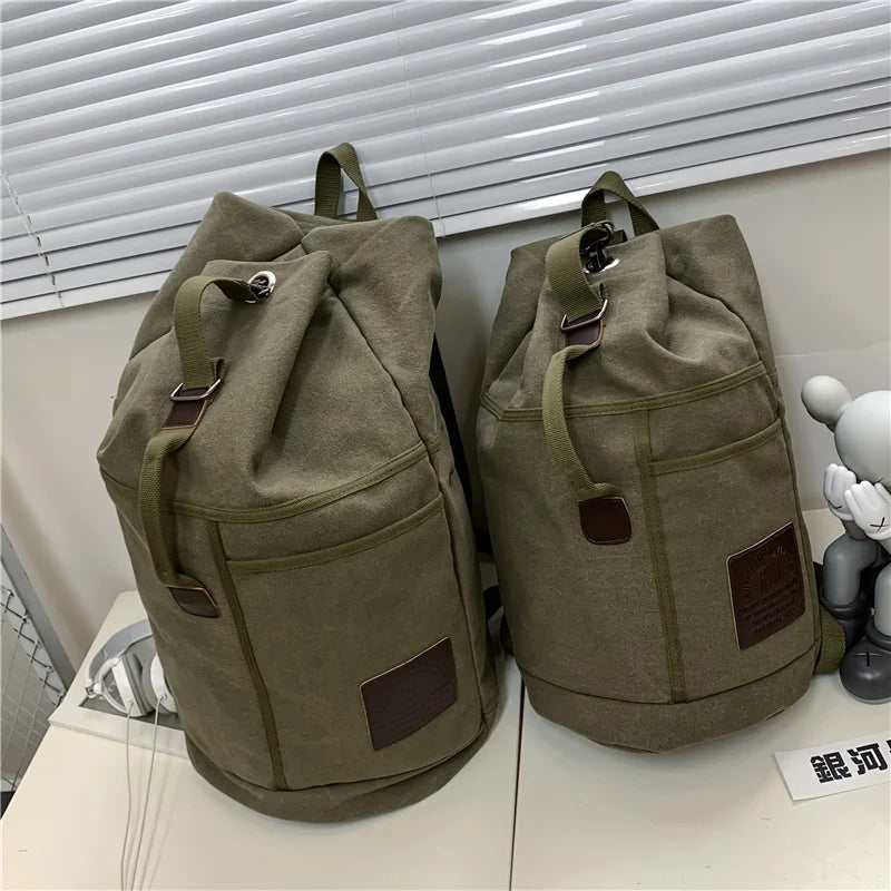 Sport Large Capacity Travel Backpacks Male Luggage Canvas Bucket Shoulder Bag Man Hiking Duffle Bags Men Rucksack Outdoor