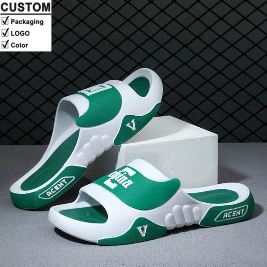 2025 NEW FS Wholesale Summer Soft Massage Bottom Outdoor Comfortable Flats PVC Mules Sport Shoes Men's Slides Slippers Sandals