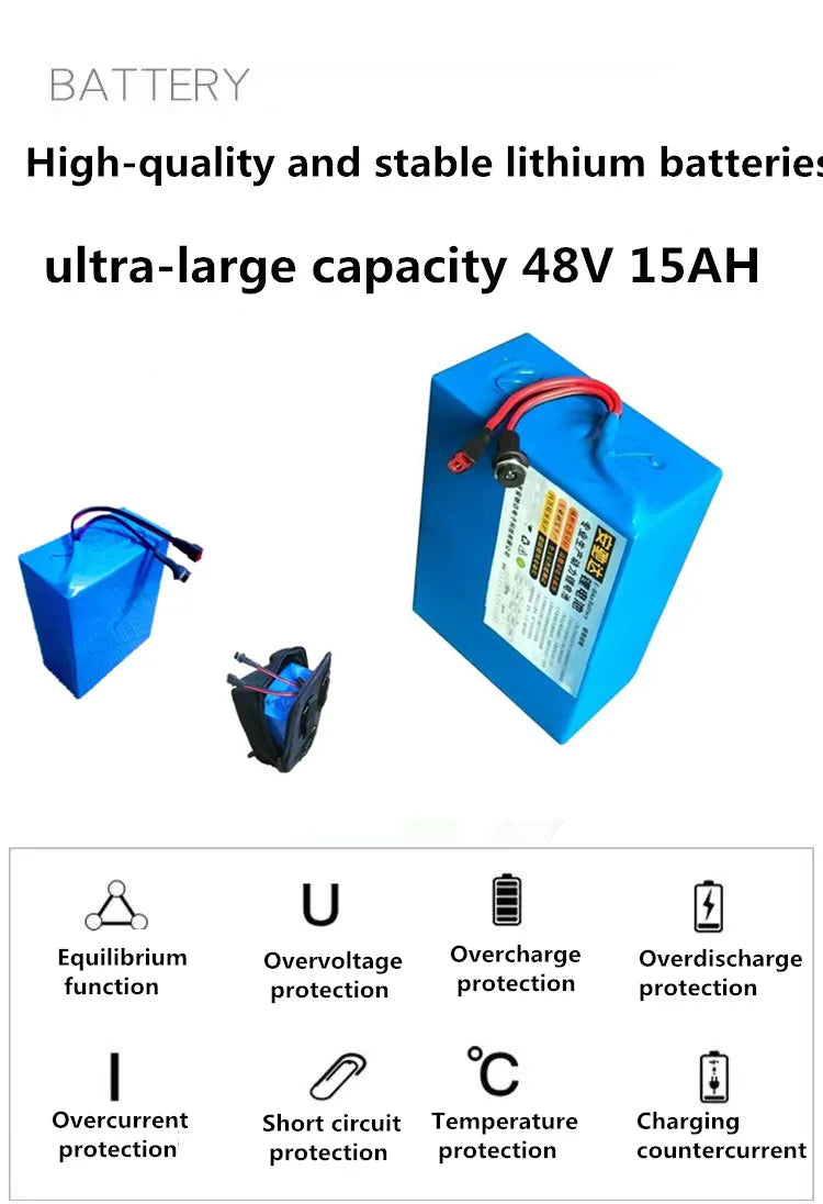 1000W 2000W power mountain bike lithium electric bicycle 48V 20Ah electric bicycle eBike electric bicycle electric snowmobile