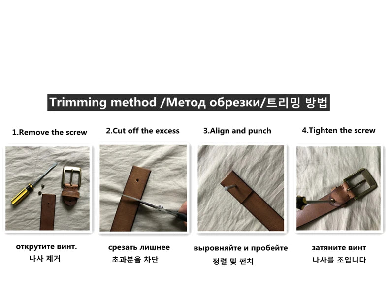 Vintage Men's 3.8cm Wide Double Breasted Belt 100% Cowhide Double Prong Buckle Handmade Heavy Duty Belt Fashion Jeans Belt Brown