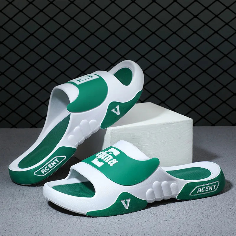 2025 NEW FS Wholesale Summer Soft Massage Bottom Outdoor Comfortable Flats PVC Mules Sport Shoes Men's Slides Slippers Sandals