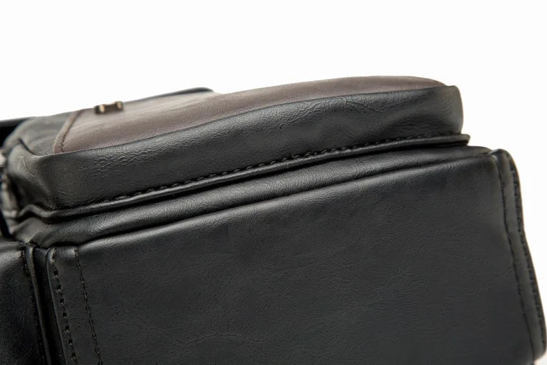 Leather Crossbody Bags for Men Messenger Chest Bag 2025 New Fashion Casual Bag Waterproof PU Single Shoulder Bags Vintage Luxury