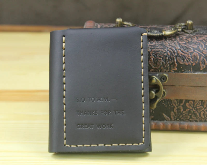 The Secret Life Of Walter Mitty Vintage Leather Men Wallet Genuine leather Wallet Men Purse Handmade male Wallet Money holder