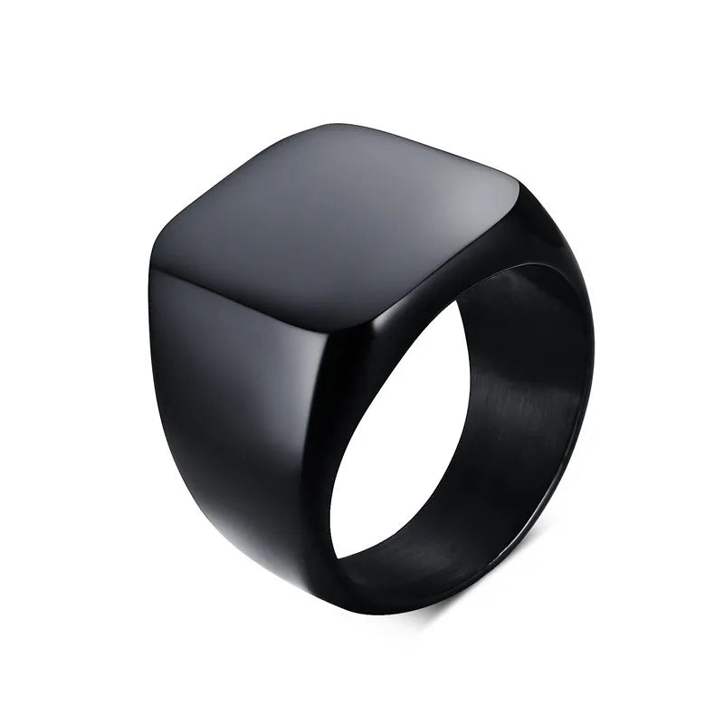 Vnox 18mm Signet Ring For Men Women, The Zodiac 12 Horoscope Constellation Sign Finger Band, Stainless Steel Aries Punk Ring