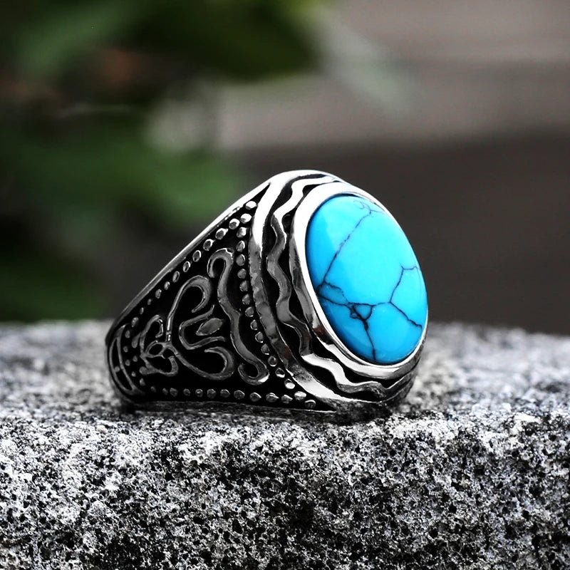 BEIER Vintage Man Boy Oval Tiger Eye Brown Stones Ring in Stainless Steel Jewelry Mens Accessories Anel Aneis BR8-699