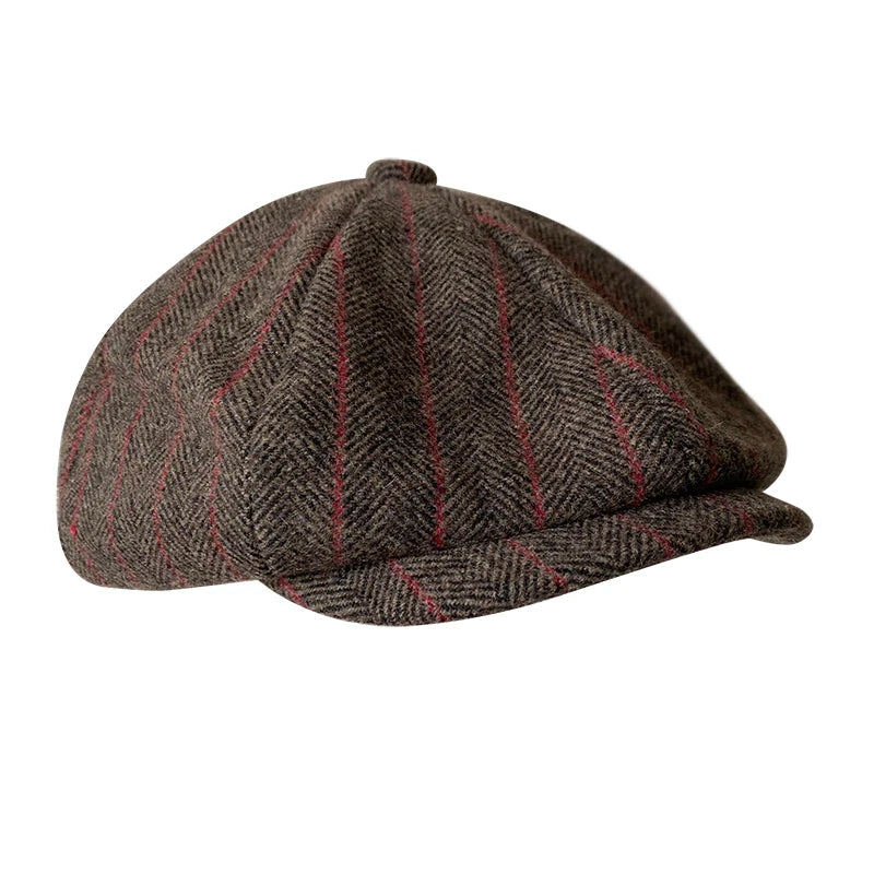 Men's cap 2021 New Men's Newsboy Hats Vintage Herringbone Octagon Cap Women Berets Gatsby Flat Hat BLM73
