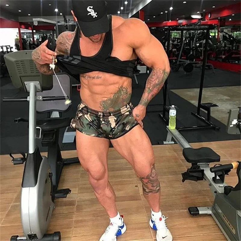 Men Shorts Fitness beach Sports Shorts Men Summer Gyms Workout Male Breathable Mesh Quick Dry Sportswear Jogger Short Pants men