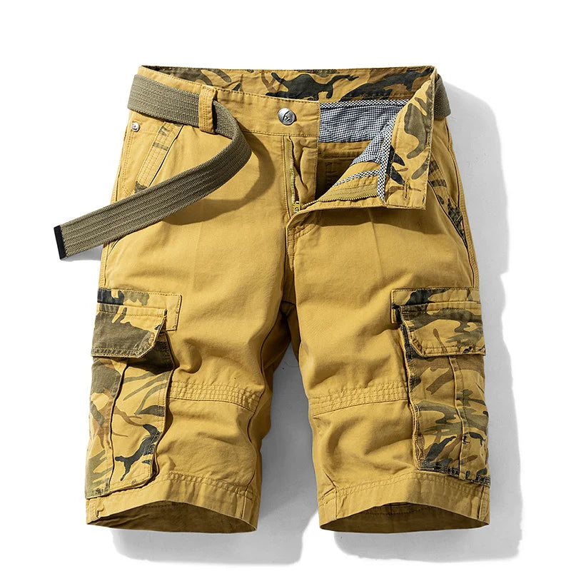 2025 Summer New Camouflage Tactical Cargo Shorts Men Khaki Jogger Military Cargo Shorts Men Cotton Casual Loose Men Shorts