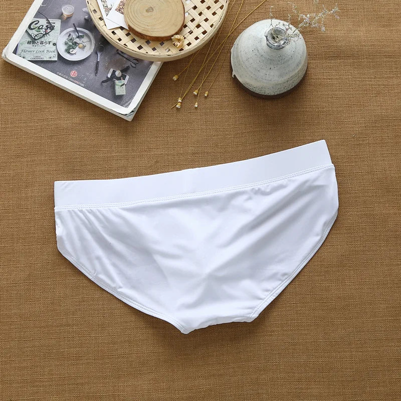 Men's Breathable Silk Underwear, Sexy Fashion Briefs, Comfortable Briefs, Low Waist, Stretch, Three-Dimensional Underpants