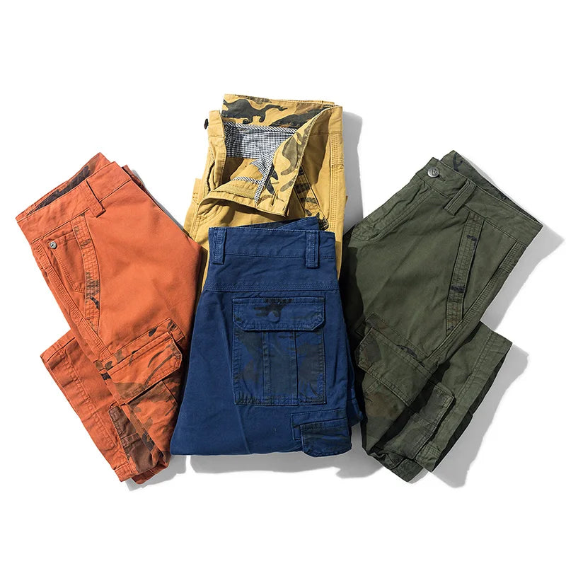 2025 Summer New Camouflage Tactical Cargo Shorts Men Khaki Jogger Military Cargo Shorts Men Cotton Casual Loose Men Shorts