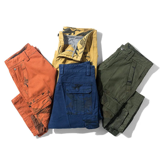 2025 Summer New Camouflage Tactical Cargo Shorts Men Khaki Jogger Military Cargo Shorts Men Cotton Casual Loose Men Shorts