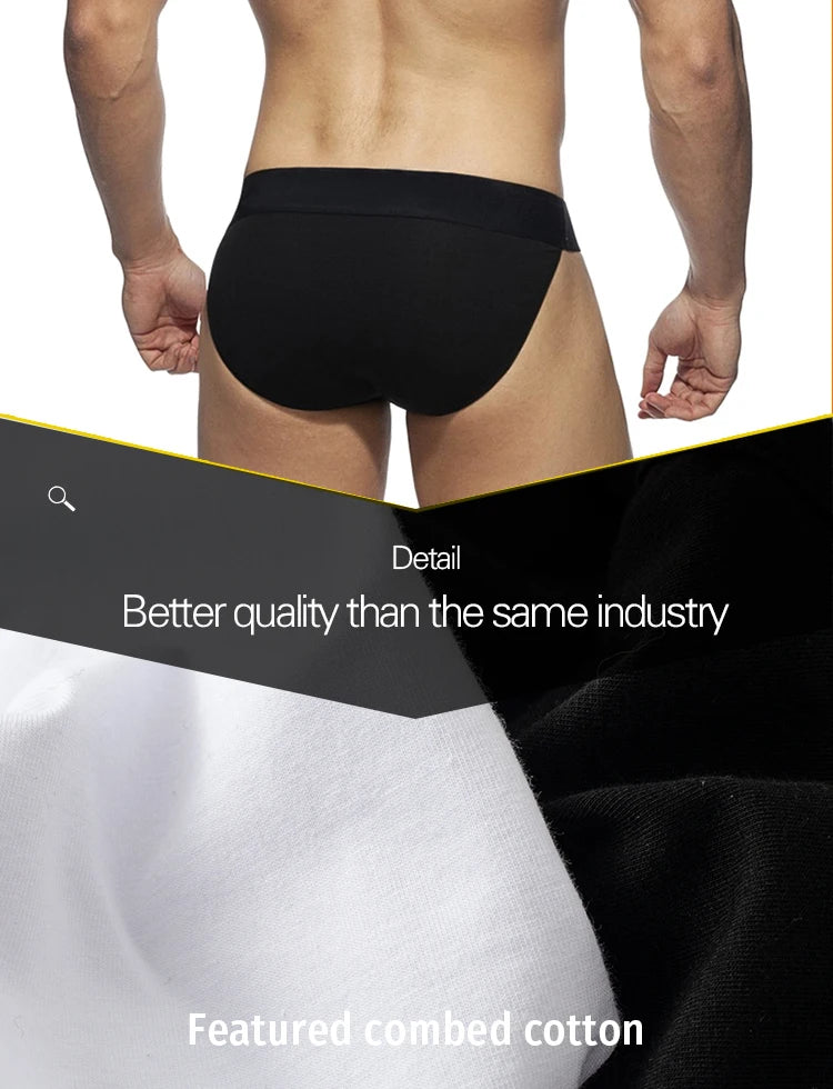 Men Underwear Sexy Men's Briefs Cotton Panties Breathable Ropa Interior Cueca Brief bikini Underpants Low Waist U Pouch AD214