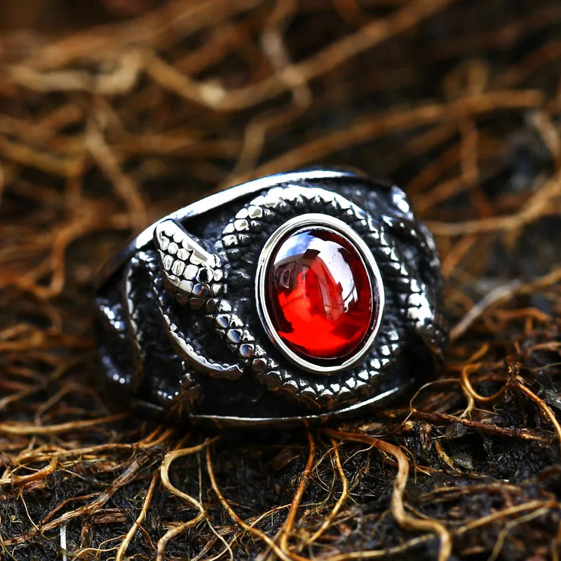 BEIER High Quality Aragorn II Barahir Snake Stainless Steel Men Ring Jewelry BR8-599