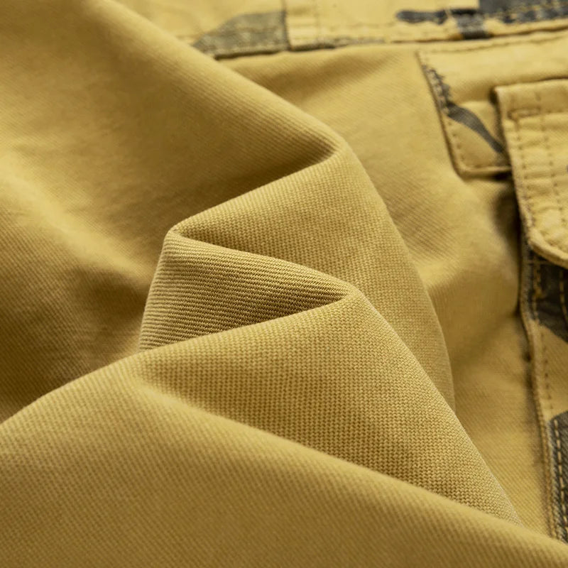 2025 Summer New Camouflage Tactical Cargo Shorts Men Khaki Jogger Military Cargo Shorts Men Cotton Casual Loose Men Shorts