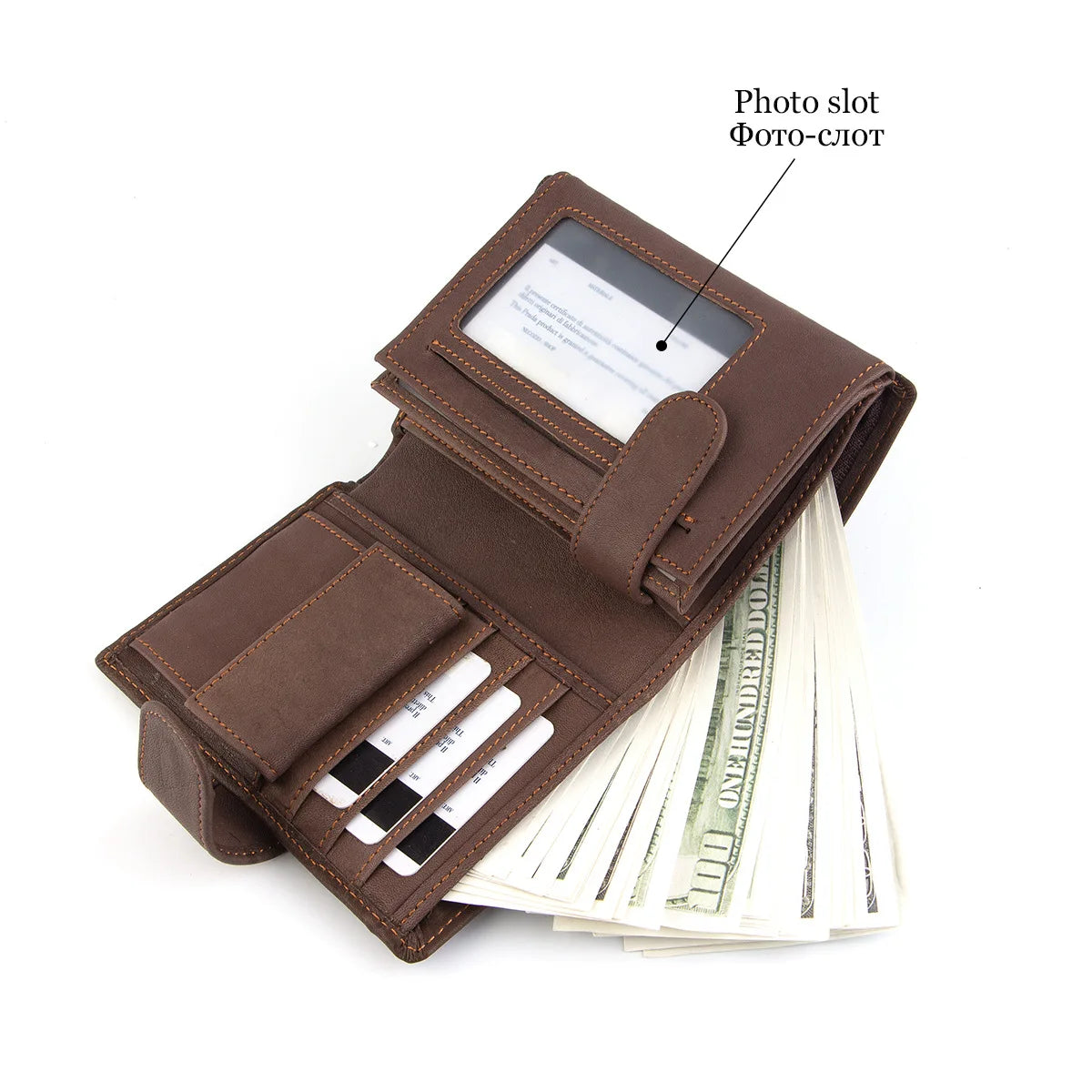 2022 New Leather Men Wallets Genuine Cow Leather 14 Card Holders Short Men Purse High Quality Male Wallet Can be Used Forever