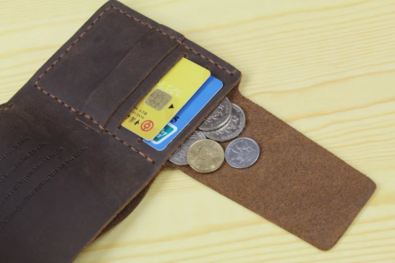 The Secret Life Of Walter Mitty Vintage Leather Men Wallet Genuine leather Wallet Men Purse Handmade male Wallet Money holder