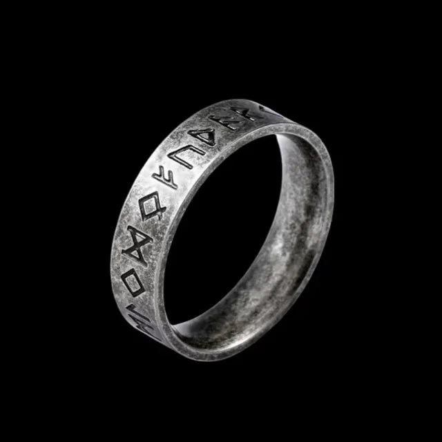 Freeshipping Stainless Steel Odin Norse Anel Amulet Rune Couple Dating Viking Rings For Men Women Words Jewelry Boyfriend Gift