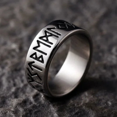Freeshipping Stainless Steel Odin Norse Anel Amulet Rune Couple Dating Viking Rings For Men Women Words Jewelry Boyfriend Gift