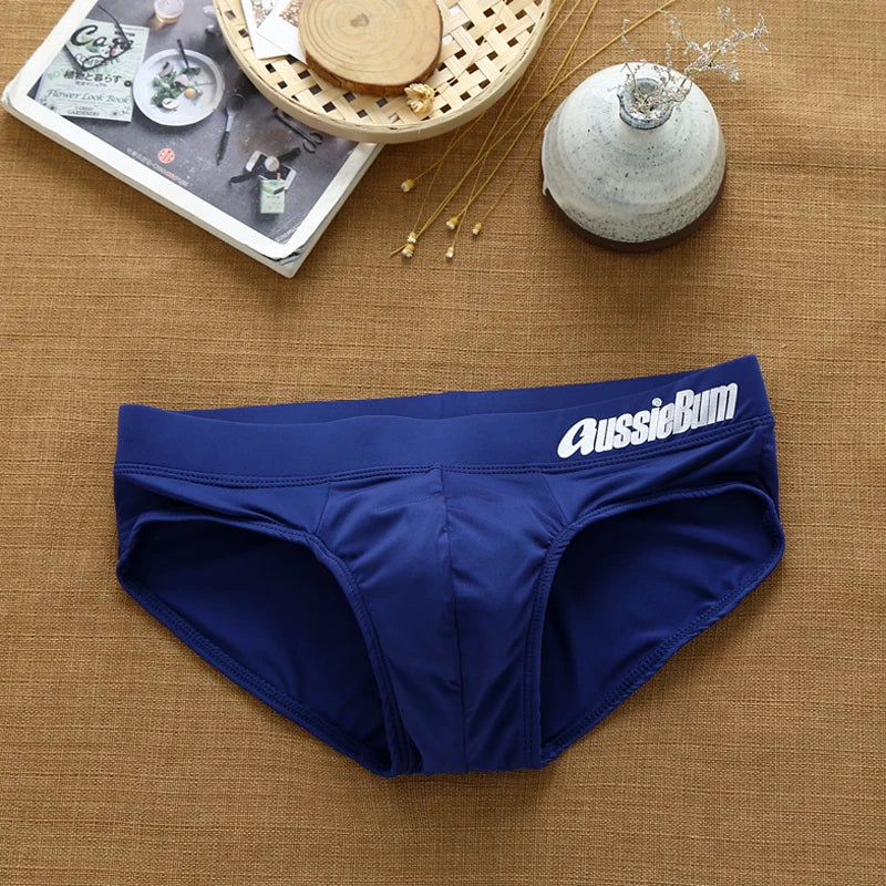 Men's Breathable Silk Underwear, Sexy Fashion Briefs, Comfortable Briefs, Low Waist, Stretch, Three-Dimensional Underpants