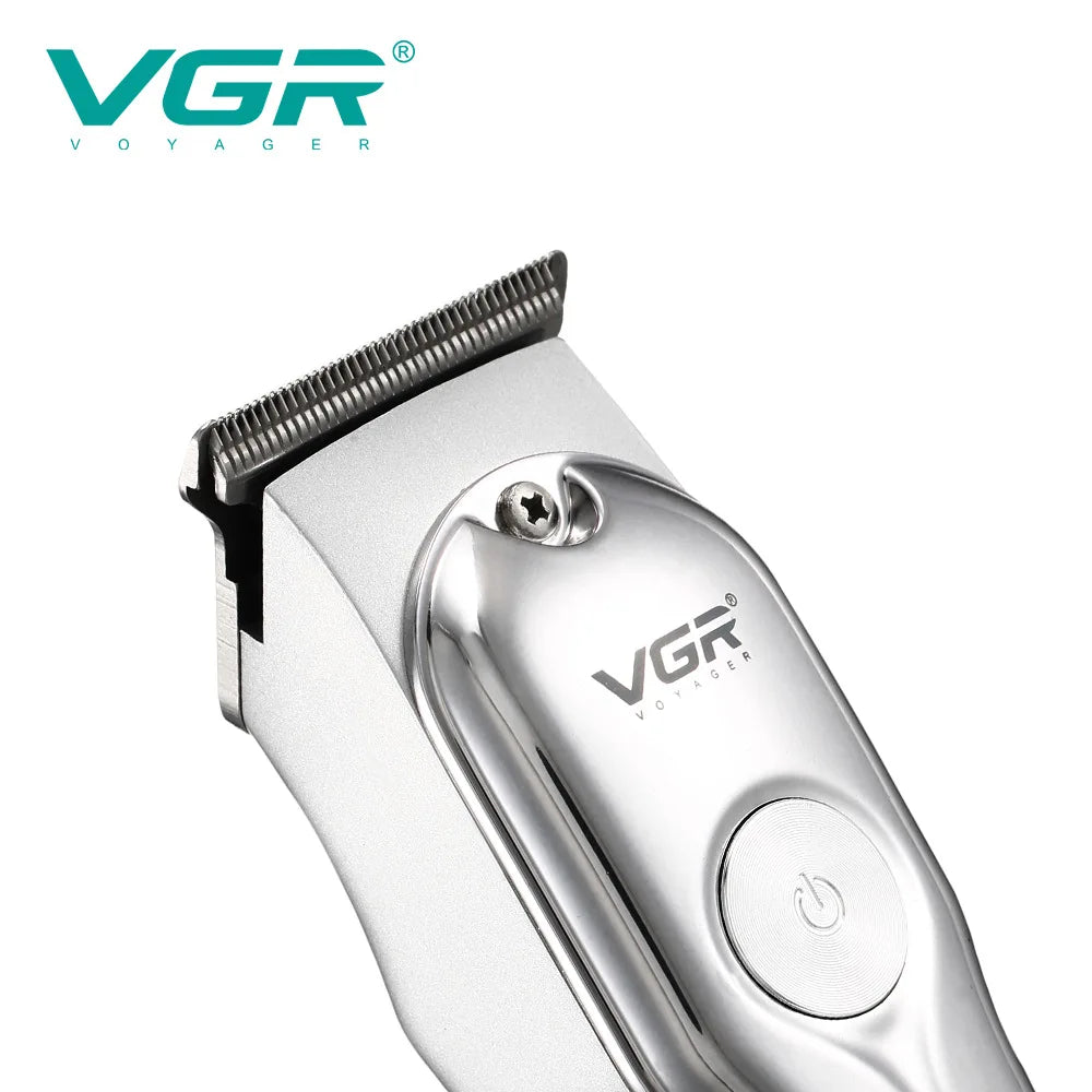VGR Professional Barber Hair Clippers for Men Hair Cutting Machine Electric Metal Cordless 0mm Hair Trimmer Barber Hair Clipper