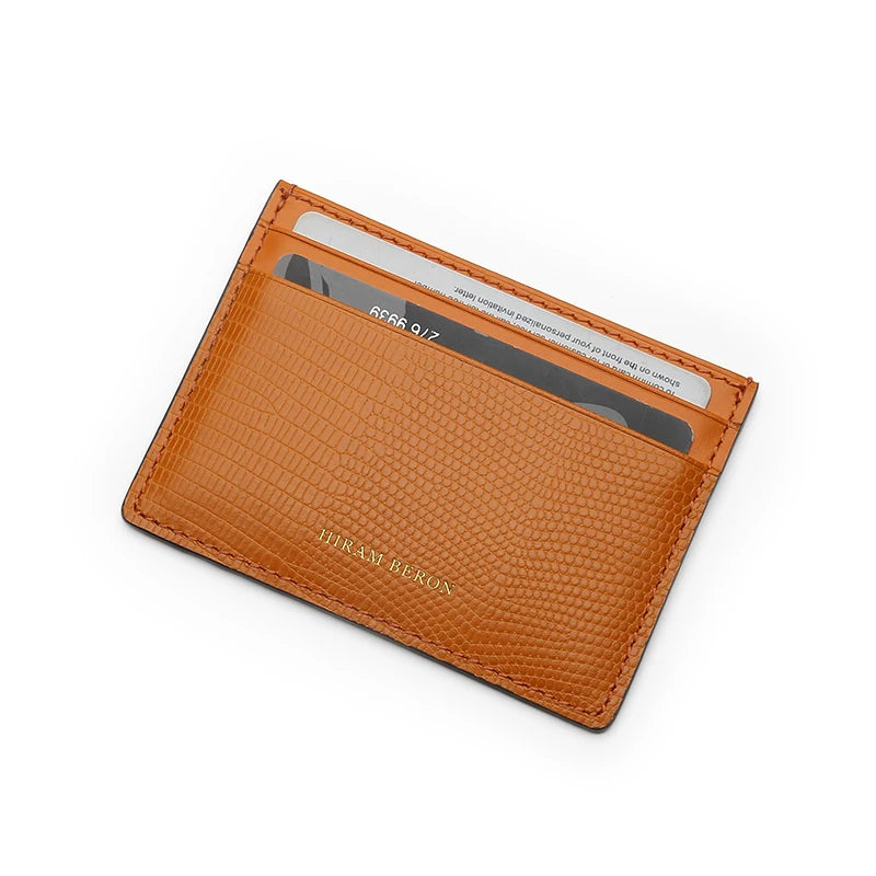 FREE Monogram Premium Luxury Card Wallet Genuine Leather Case Card Holder For Men Dropship