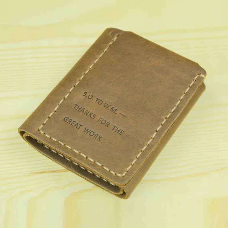 The Secret Life Of Walter Mitty Vintage Leather Men Wallet Genuine leather Wallet Men Purse Handmade male Wallet Money holder
