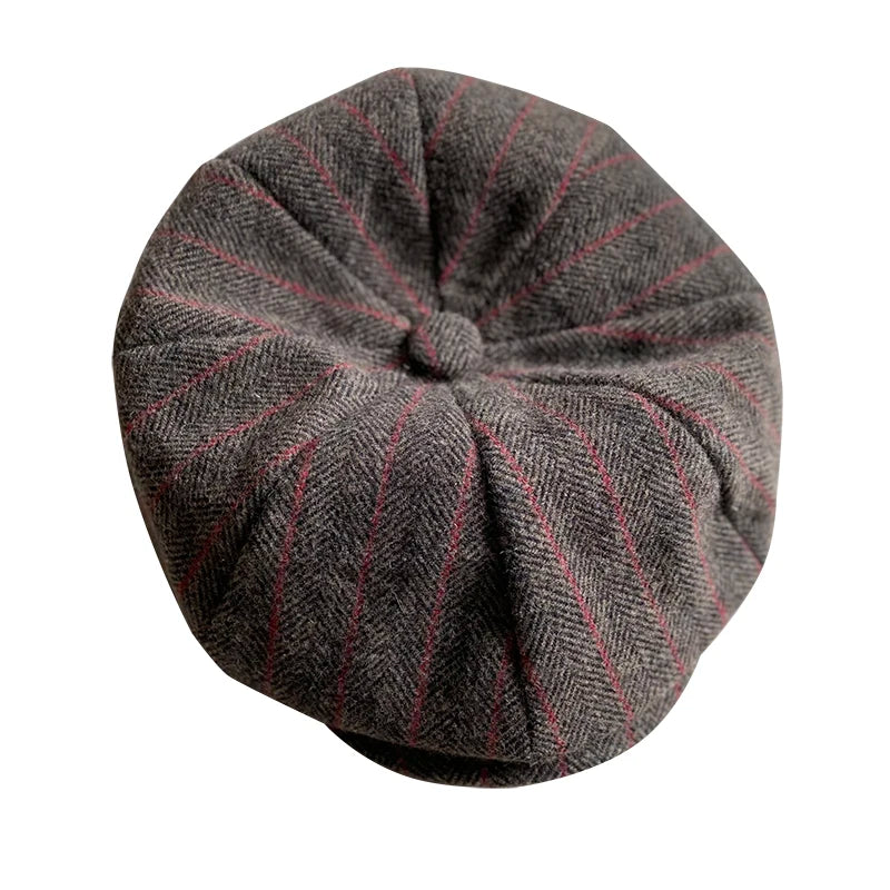 Men's cap 2021 New Men's Newsboy Hats Vintage Herringbone Octagon Cap Women Berets Gatsby Flat Hat BLM73