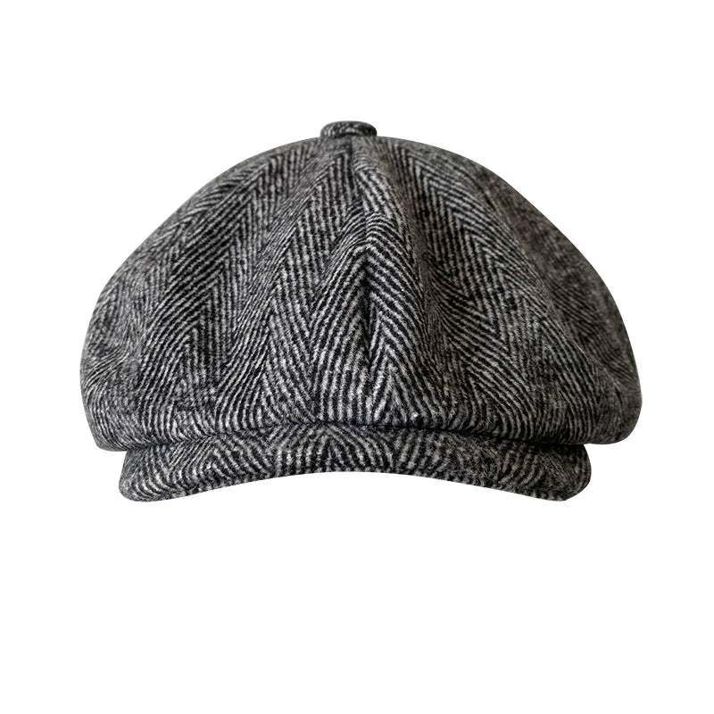 Men's cap 2021 New Men's Newsboy Hats Vintage Herringbone Octagon Cap Women Berets Gatsby Flat Hat BLM73