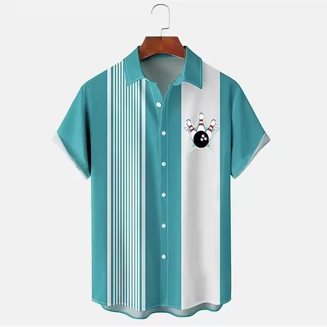 Men's Shirt Bowling 3d Digital Printing