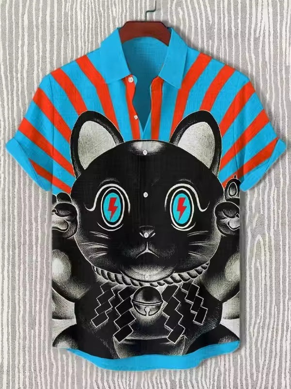 Fashion Personality Men's Art Pattern Shirt