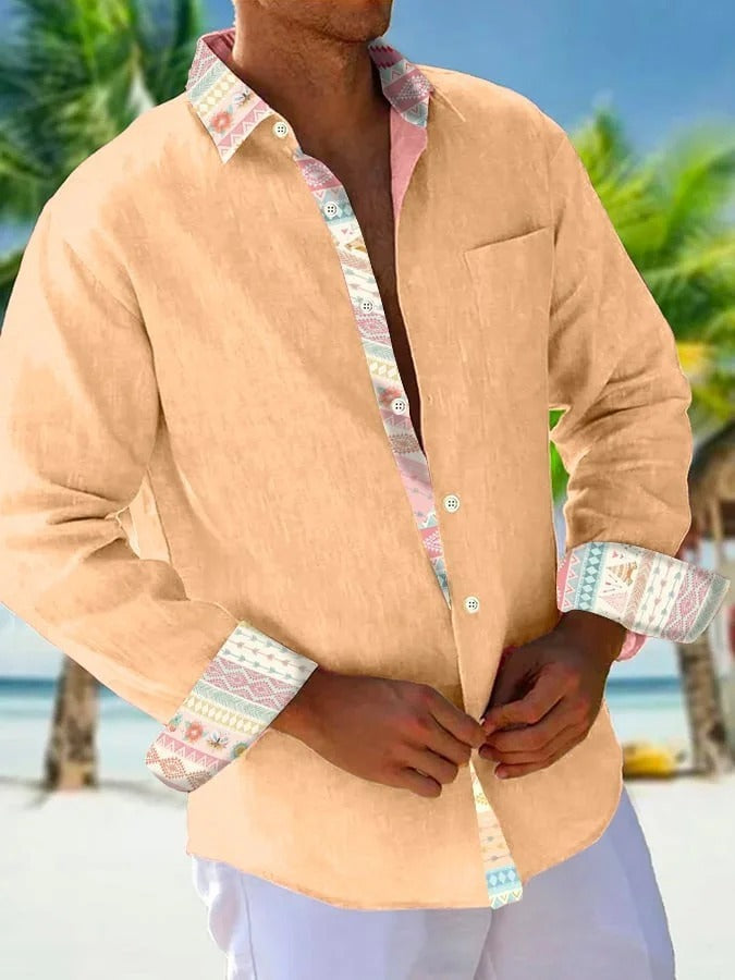 Men's Casual Long Sleeve Loose-fitting Shirt