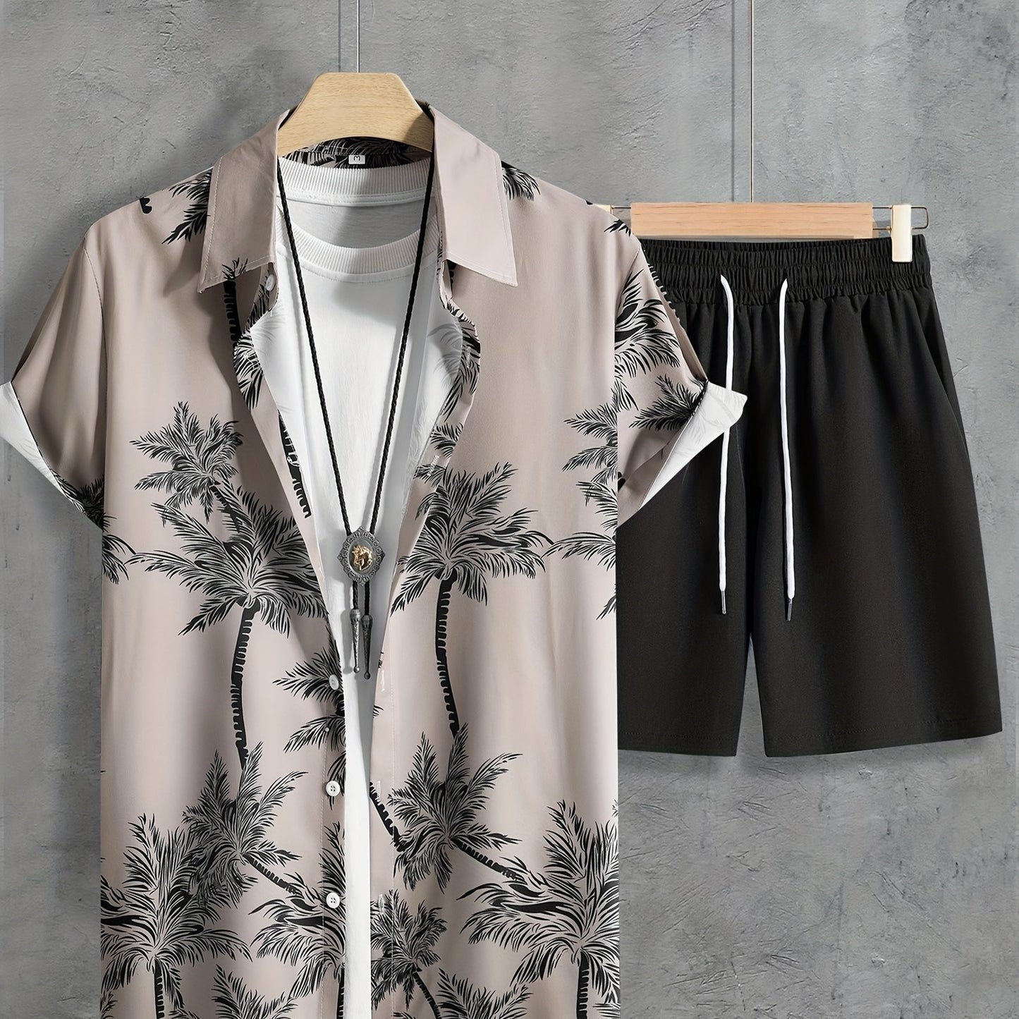 Summer Men's Hawaiian Shirt Seaside Beach Vacation Style