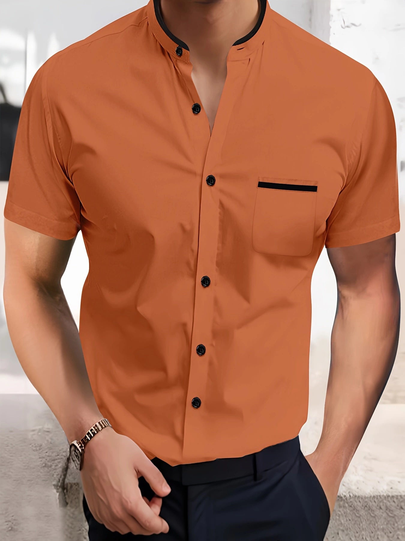 Solid Color Shirt Korean Summer New Button Short Sleeve