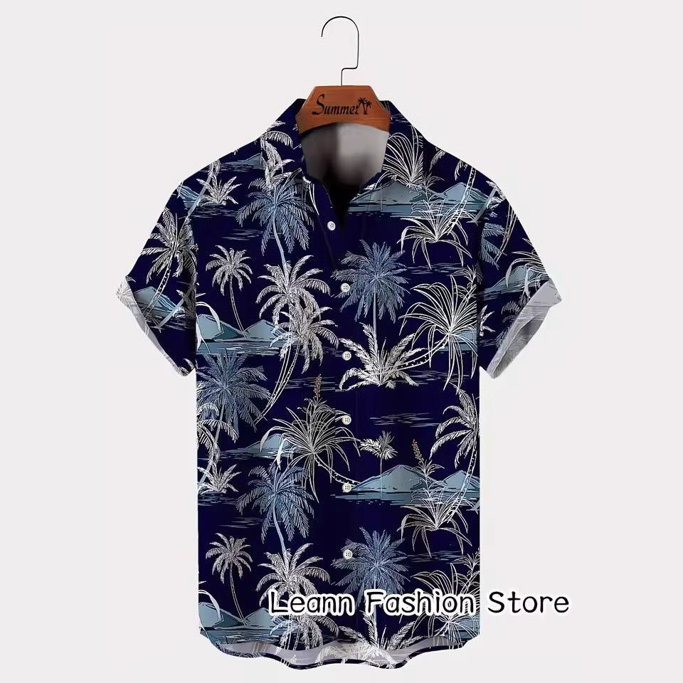 Hawaiian Vacation Clothing Men's Fashion Beach Style Shirt