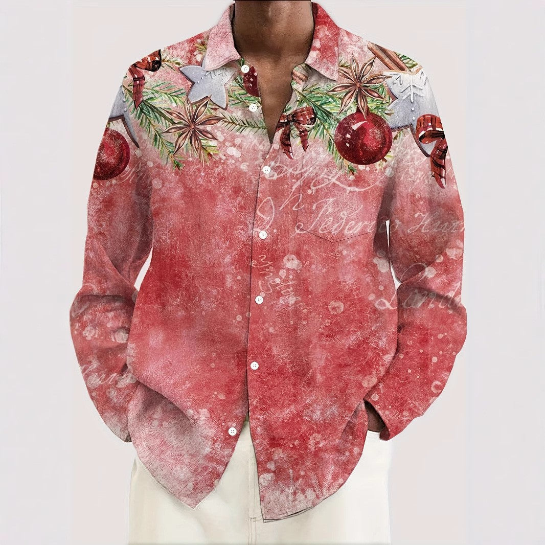 New Pattern 3D Digital Printing Men's Shirt