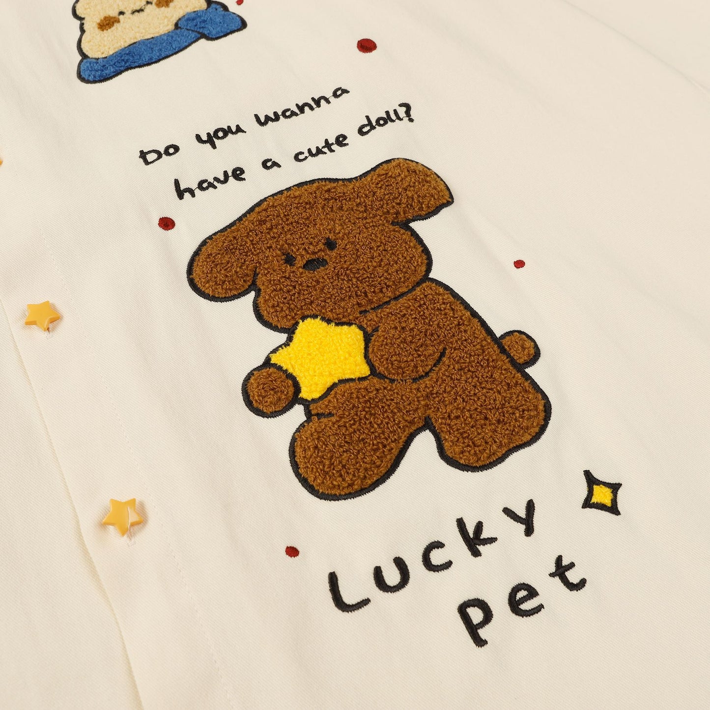 Loose American Embroidery Cartoon Long Sleeve Shirt