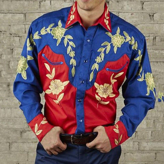 Fashion Loose Printed Shirt American Western Style