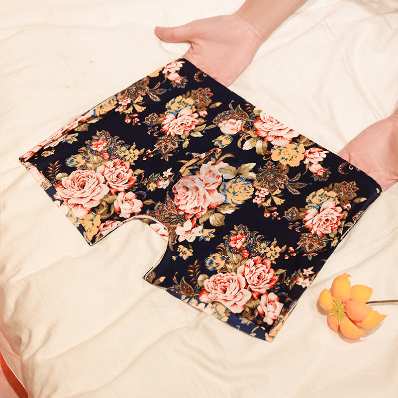 Summer Printed Men's Ice Silk Seamless Panties