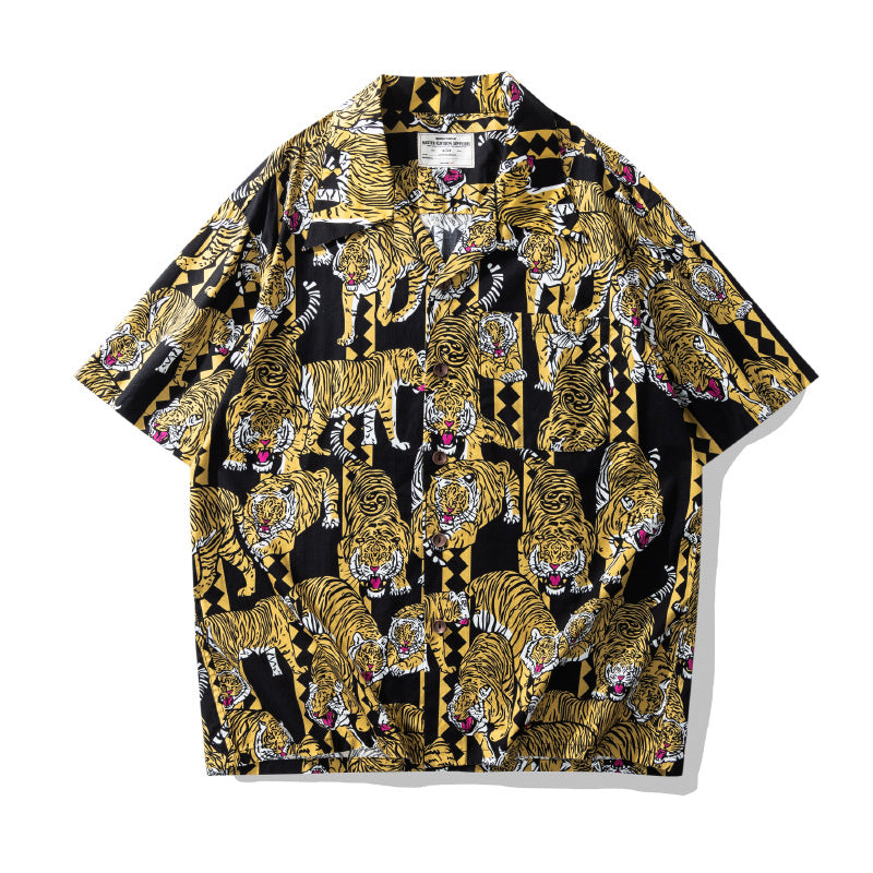 Hawaiian Shirt Cuban Collar Flower