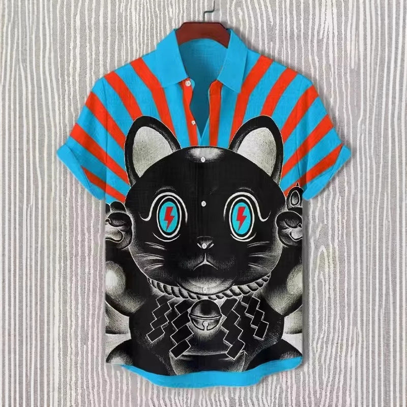 Fashion Personality Men's Art Pattern Shirt