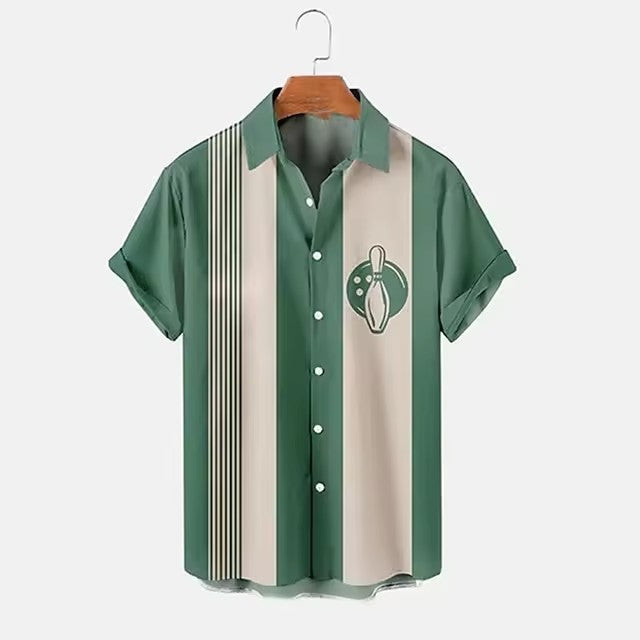Men's Shirt Bowling 3d Digital Printing