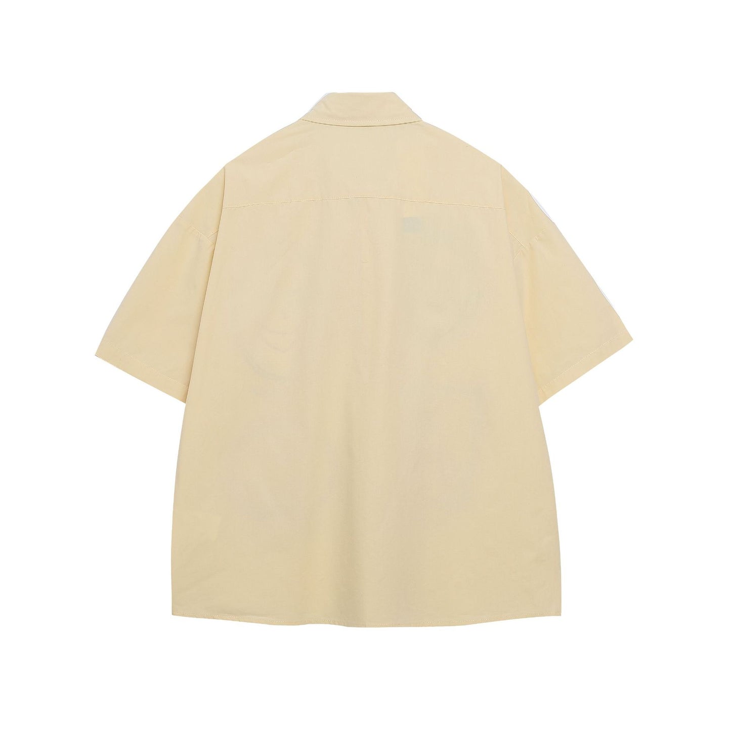 Antique Style Embroidered Cat Lazy Shirt Short Sleeve