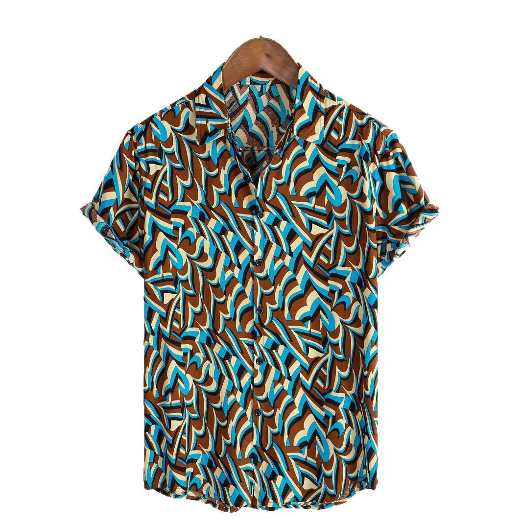 Casual 3D Digital Printing Shirt Color Printing Shirt