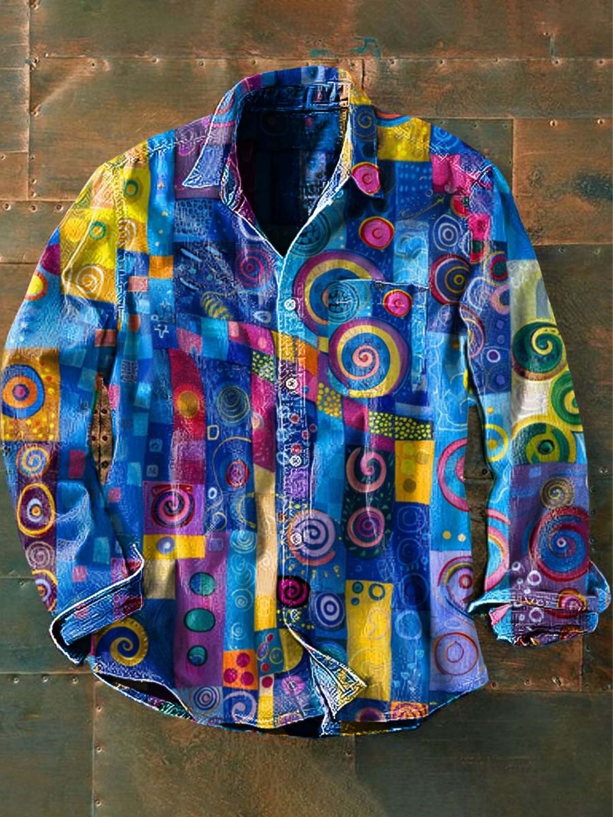 New Retro Men's Long Sleeve Top Shirt