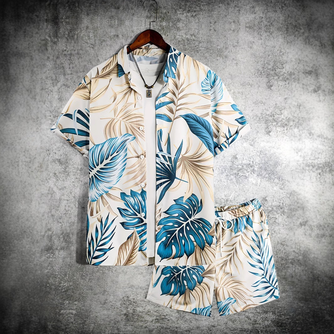 Summer Men's Hawaiian Shirt Seaside Beach Vacation Style
