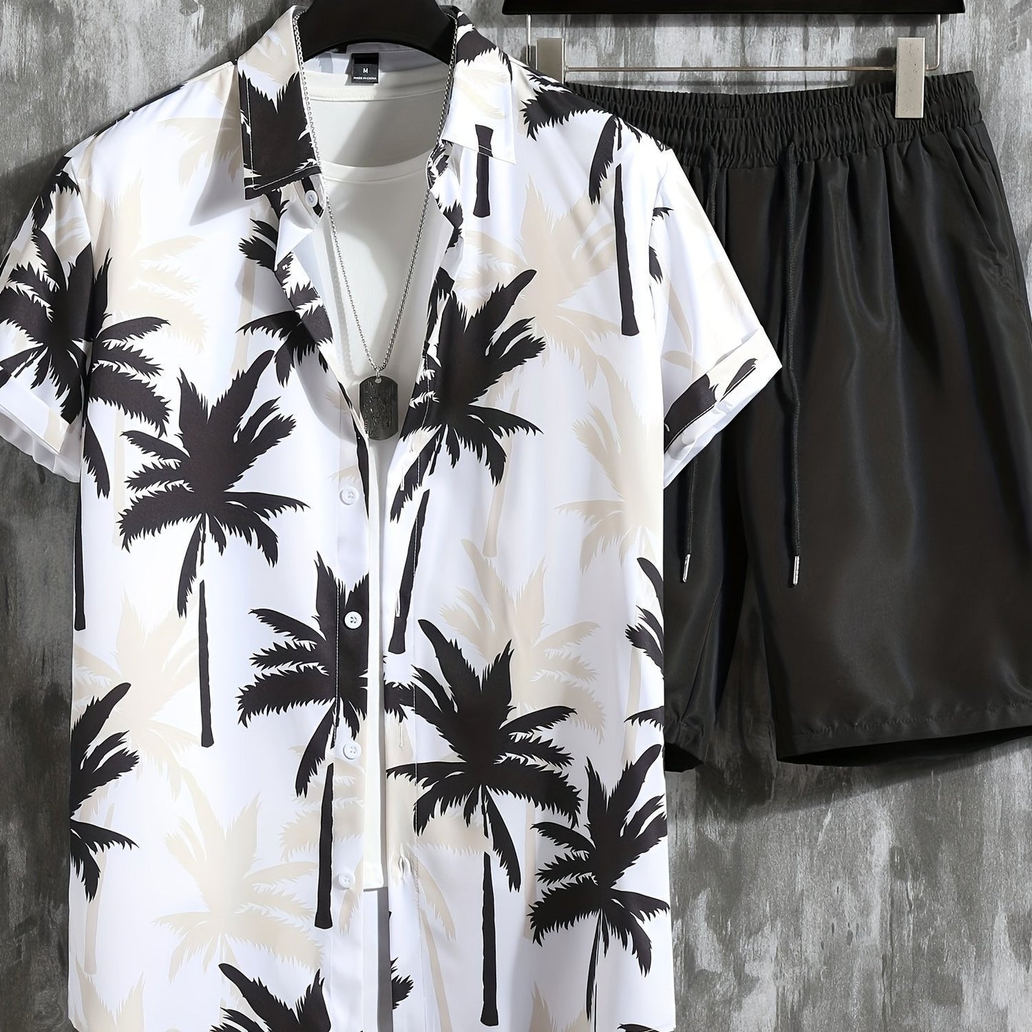 Summer Men's Hawaiian Shirt Seaside Beach Vacation Style